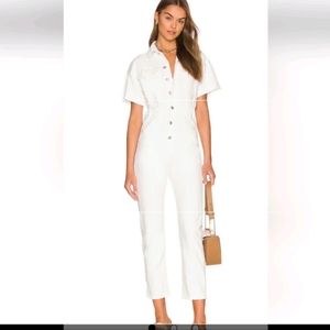 NWT!Free people,optic white jumpsuit! Sz.L